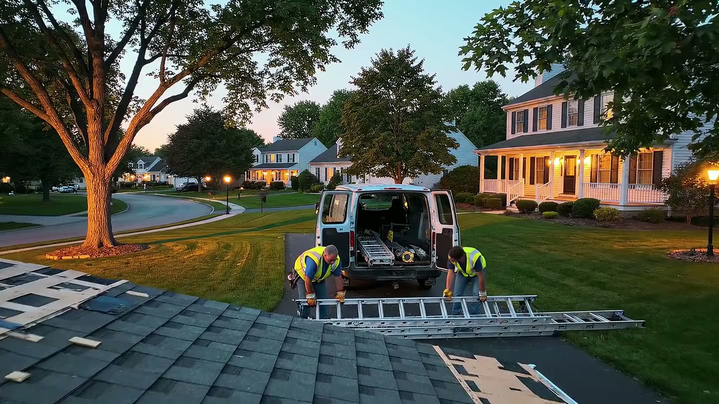 A film of homes, a contractor crew, gardening, and a bright kitchen